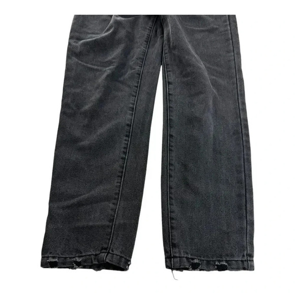 Princess Polly Zaiden Straight Leg Jeans Washed Black Denim US Size 6 - Picture 5 of 11